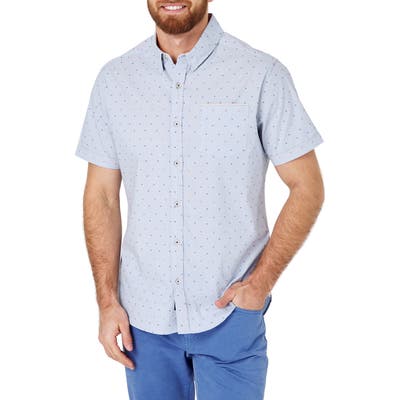 7 Diamonds Modular Mix Slim Fit Sport Shirt, Blue
