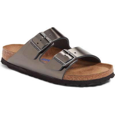 Birkenstock Arizona Soft Footbed Sandal, Metallic