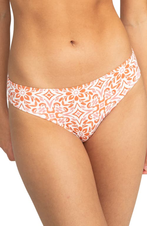 Shop Roxy Fresco Tile Hipster Bikini Bottoms In Cloud Fresco Tile