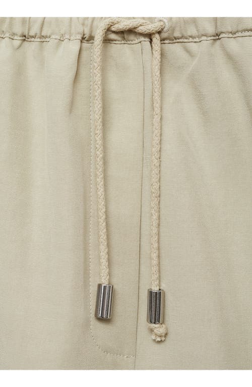 Mango Wide Leg Bermuda Shorts In Green