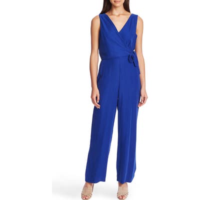 1.state Wrap Front Sleeveless Soft Twill Jumpsuit