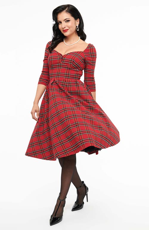 UNIQUE VINTAGE UNIQUE VINTAGE SWEETHEART NECKLINE LAMAR SWING DRESS