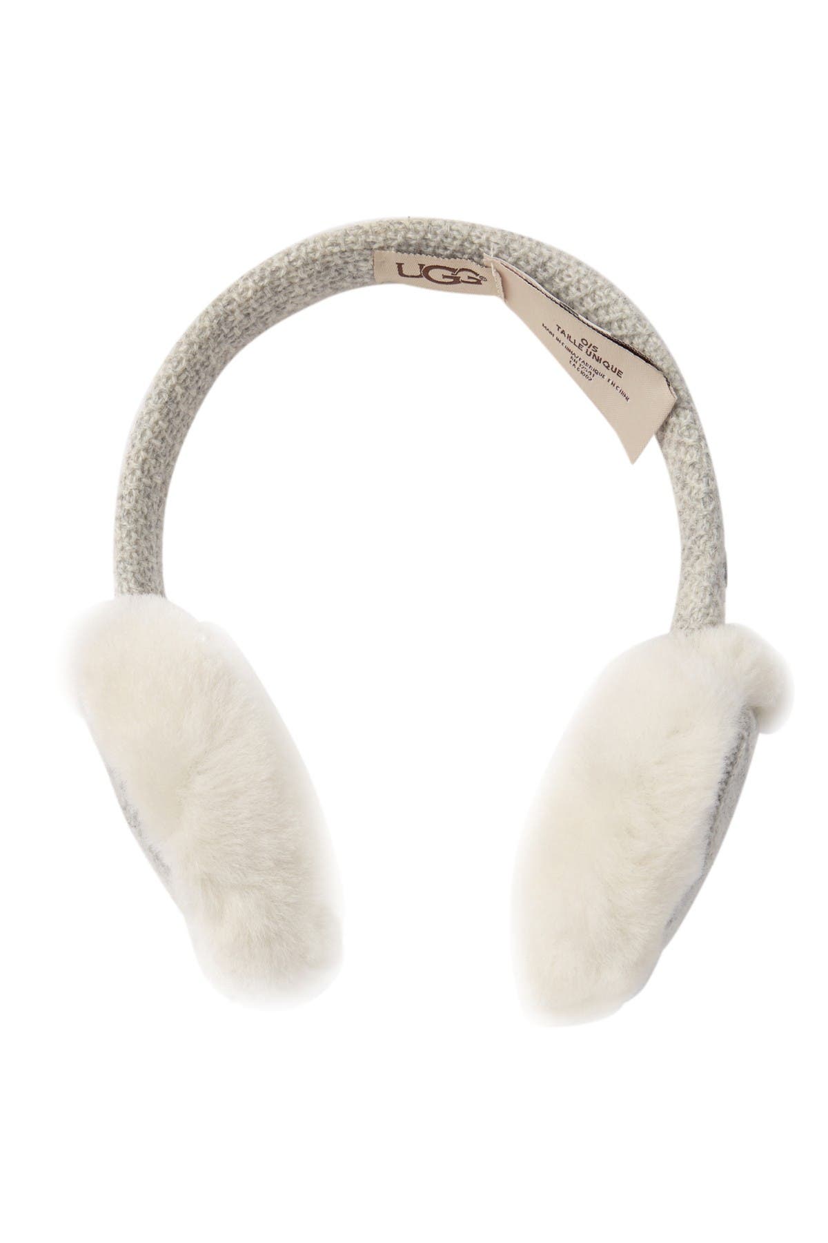 Cable Knit Genuine Shearling Wired Ear 