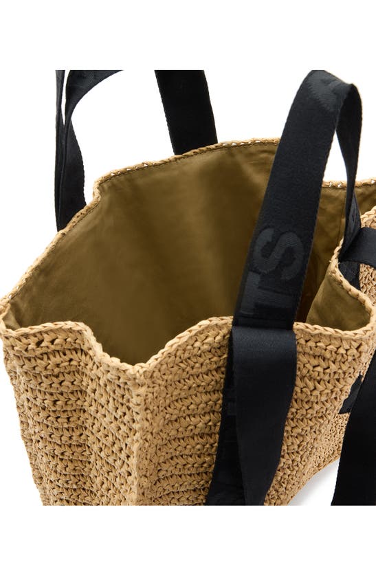 Shop Allsaints Lullah Straw Tote Bag In Almond