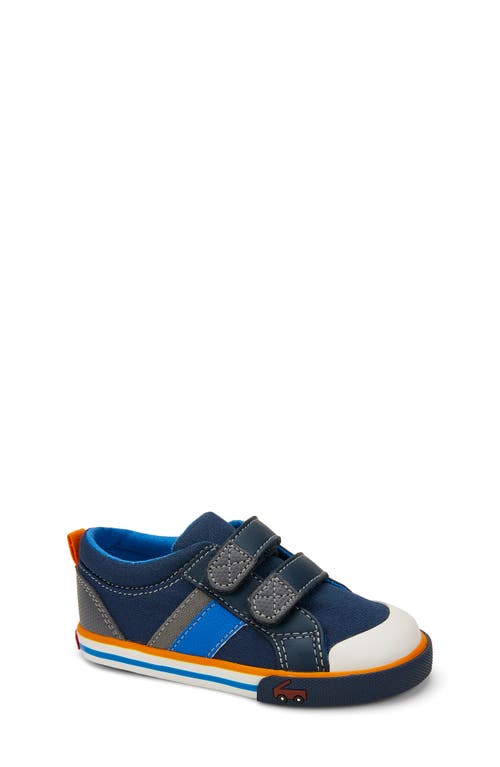 See Kai Run Russell Sneaker in Navy/Gray at Nordstrom, Size 7 M