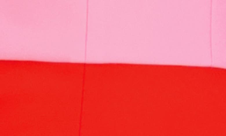 Shop Bcbg Split Neck Sleeveless Minidress In Red Multi