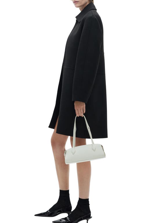 Mango Women's Zip Straight-cut Coat In Black