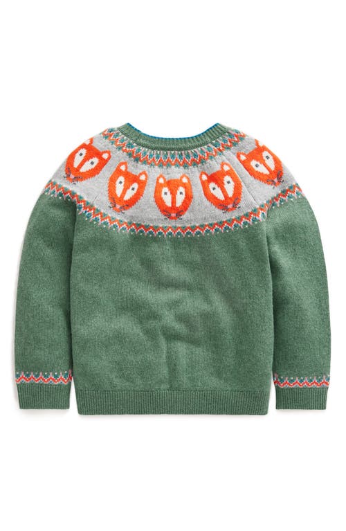 Shop Mini Boden Kids' Fair Isle Sweater In Ivy Green