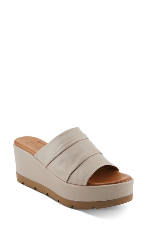 Spring Step Allerton Platform Wedge Slide Sandal In Light Taupe