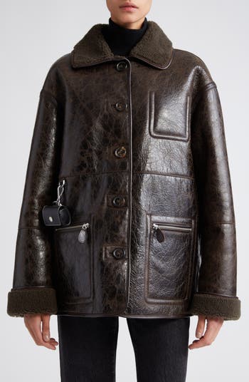 Saks Potts Ada Genuine Shearling Reversible Jacket | Nordstrom