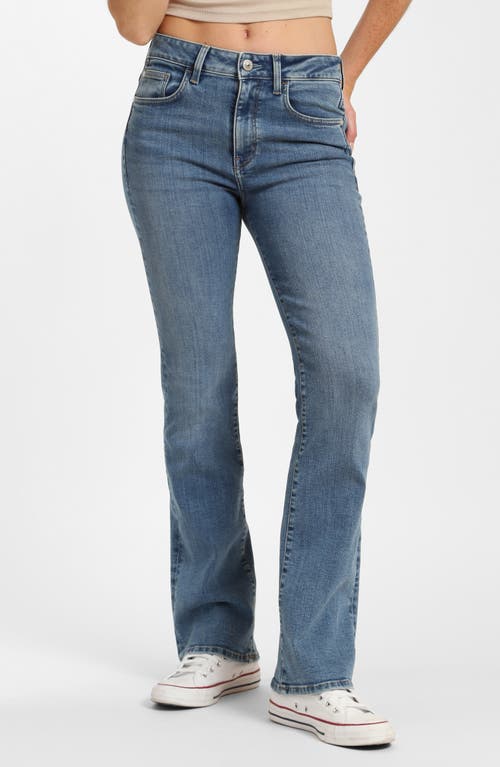 Shop Brooklyn Industries Metro High Waist Bootcut Jeans In Mid Denim