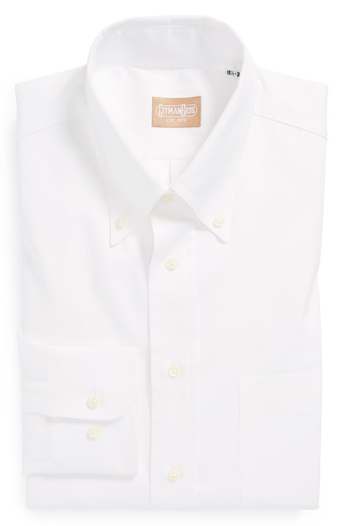 Gitman Regular Fit Pinpoint Cotton Oxford Button Down Dress Shirt