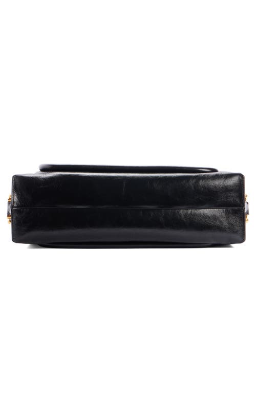 Shop Chloé Large Paraty 24 Leather Shoulder Bag In Black