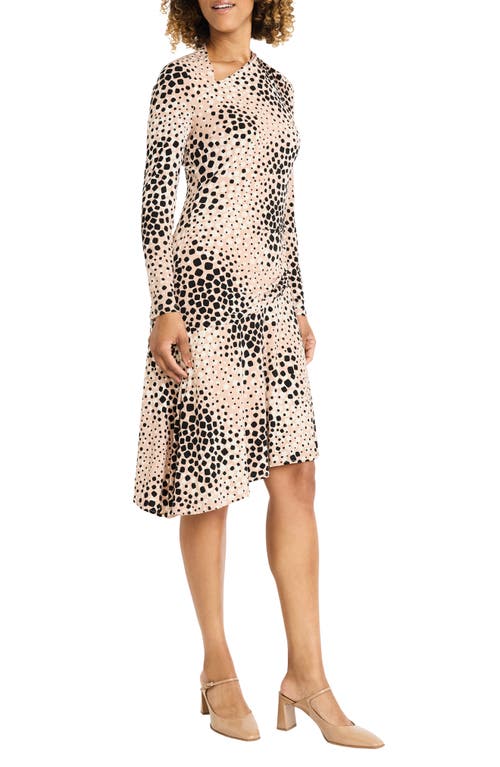 Maggy London Sharyn Dress In Brown In Tan/black