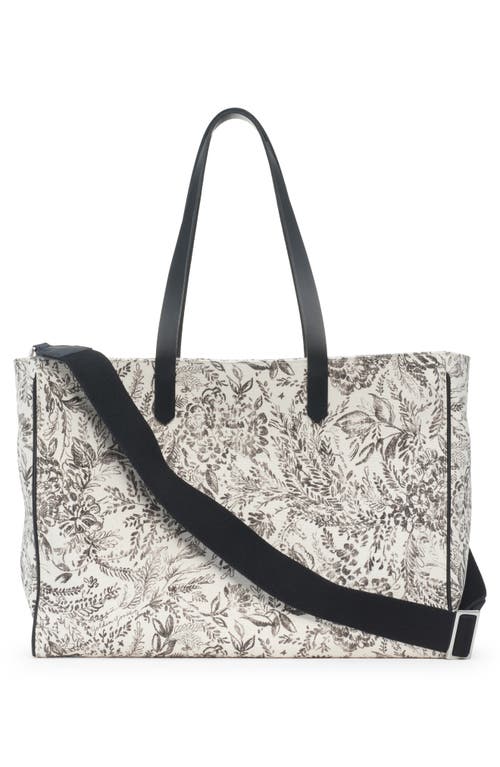 Shop Golden Goose California Botanic Print Tote In Black/white