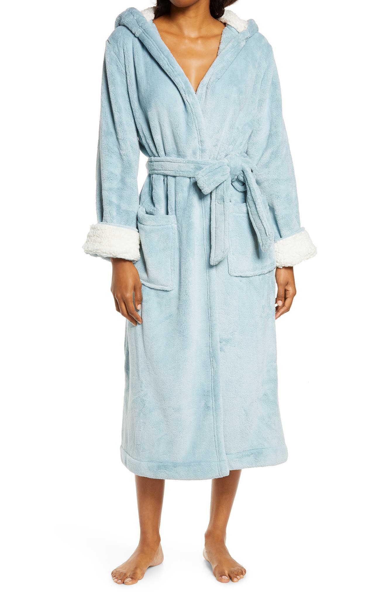 silk fluffy robe