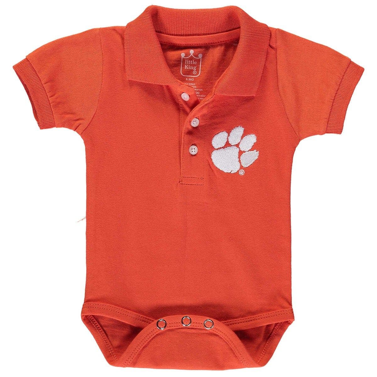 LITTLE KING Infant Orange Clemson Tigers Polo Bodysuit Nordstrom