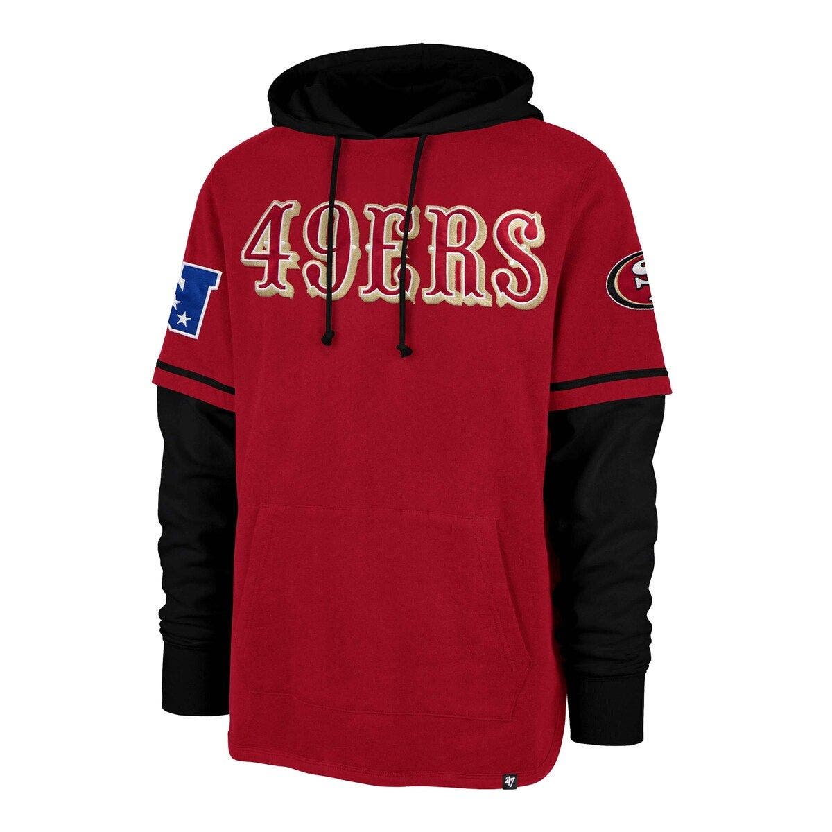 '47 Men's '47 Scarlet San Francisco 49ers Shortstop Pullover Hoodie