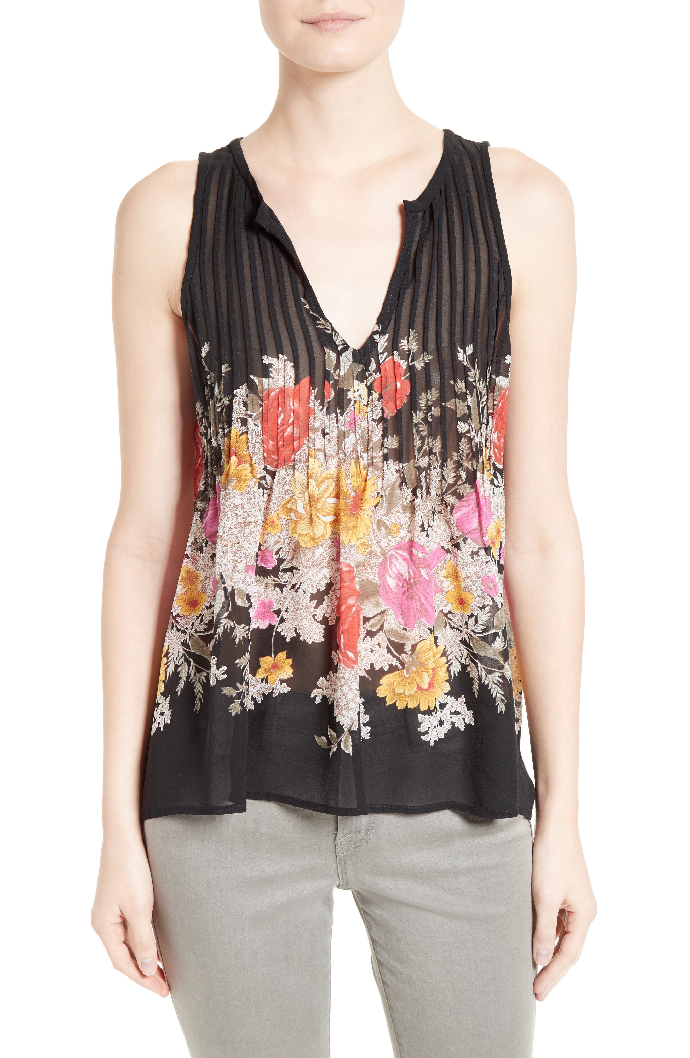 joie axton pintuck silk top nordstrom nordstrom