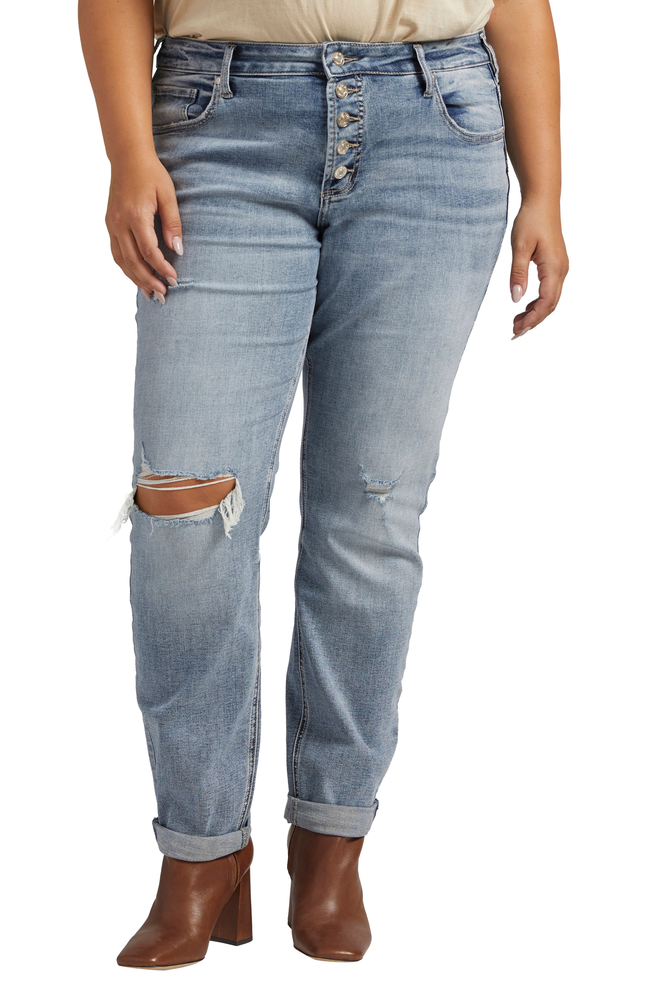 plus size boyfriend jeans