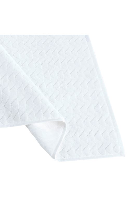 Brooks Brothers Herringbone Bath Mat In White