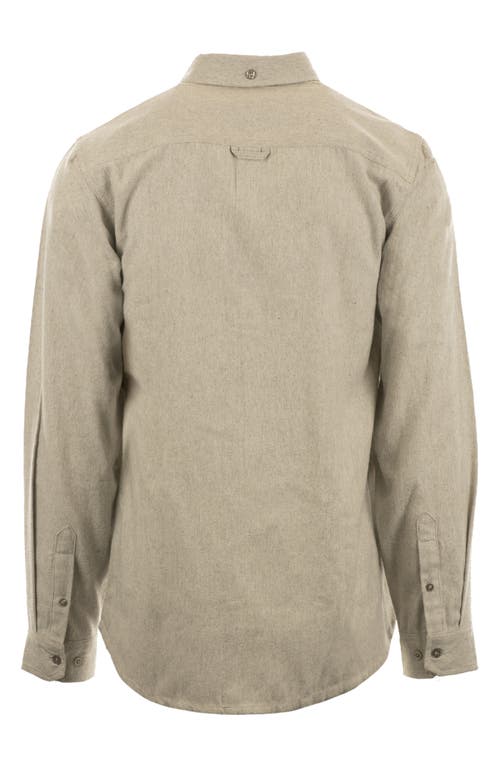 Burnside Yarn Dye Flannel Button-up Shirt In Stone
