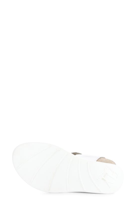 Shop Fly London Gogo Platform Wedge Sandal In 004 White Mousse