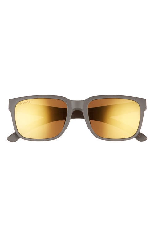 Smith Headliner 55mm Polarized Rectangle Sunglasses In Matte Gravy/bronze Mirror