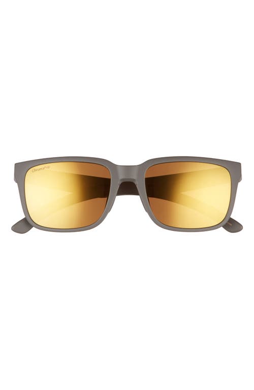 Smith Headliner 55mm Polarized Rectangle Sunglasses in Matte Gravy/Bronze Mirror at Nordstrom