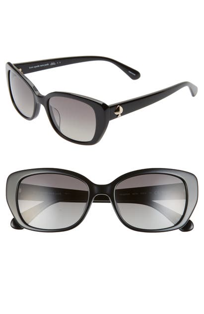 Kate Spade Kenzie 53mm Oval Sunglasses - Black/ Grey Sf Polz