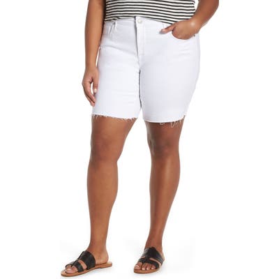 Plus Size Seven7 Weekend Bermuda Shorts, White