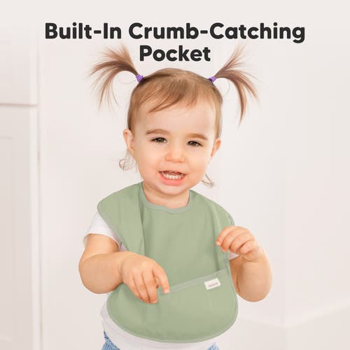 Keababies 3-pack Presto Waterproof Bibs In Jade