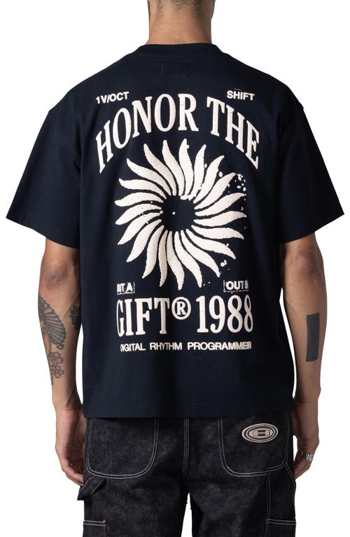 Shop Honor The Gift Sunray Logo Oversize Graphic T-shirt In Black