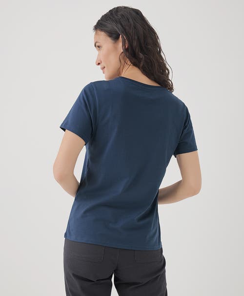 Pact Organic Cotton Softspun Crew Neck Tee In French Navy
