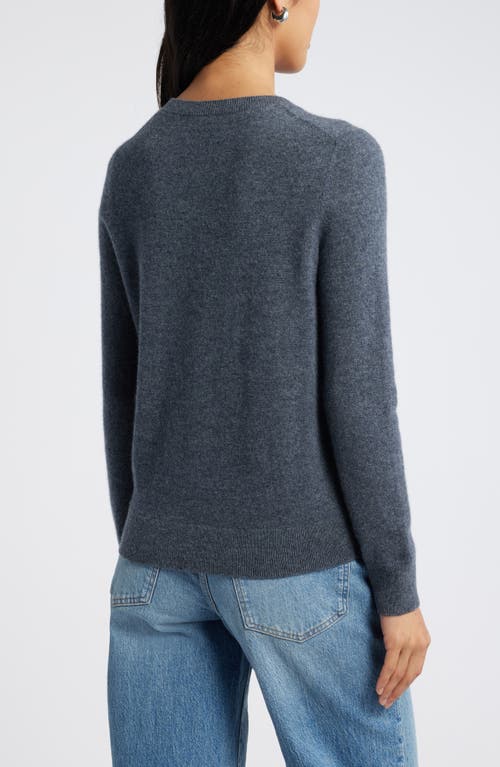 Shop Nordstrom Crewneck Cashmere Sweater In Grey Medium Charcoal Heather