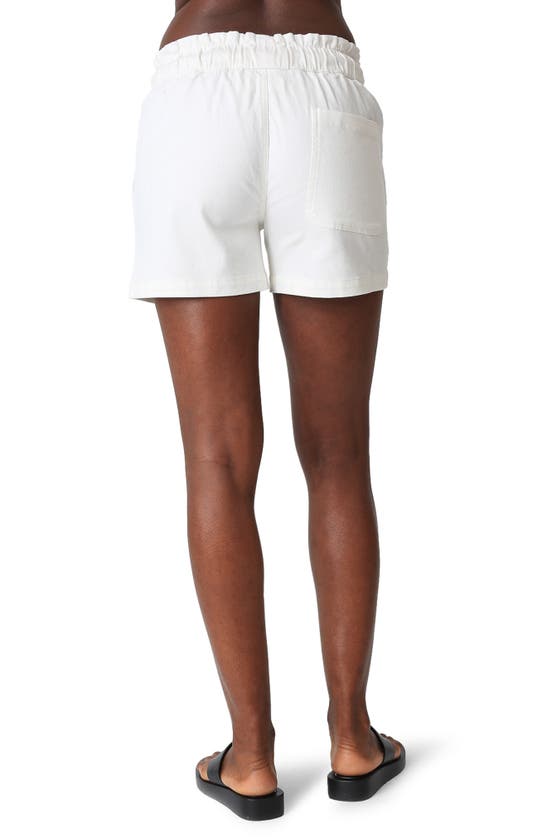 Shop Electric & Rose Easy Tie Waist Paperbag Shorts In Ivory