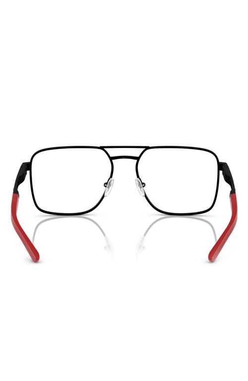 Scuderia Ferrari 56mm Square Optical Glasses In Matte Black