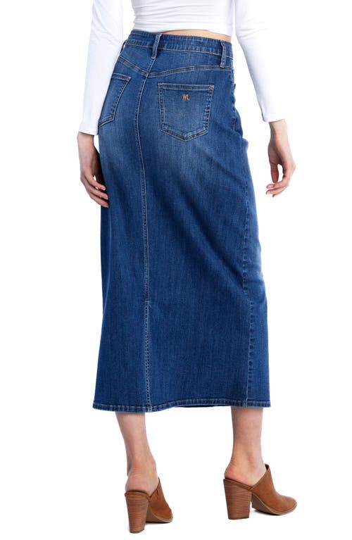 Shop Wash Lab Denim Perfect Denim Pencil Skirt In Perfect Blue