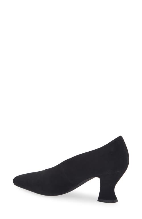 Shop Jeffrey Campbell Hints-2 Suede Square Toe Pump In Black Suede