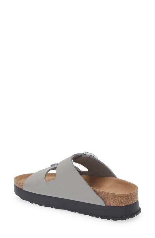 Birkenstock Arizona Platform Slide Sandal In Stone Coin