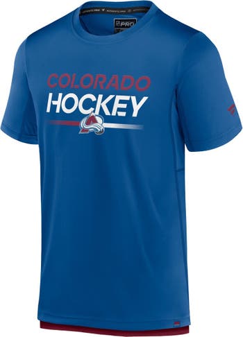 Gray Adult Fanatics Player Issued Colorado Avalanche Golf Shirt
