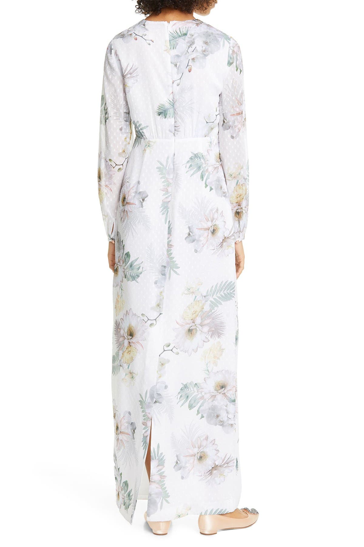 ted baker harriet lace trim maxi dress