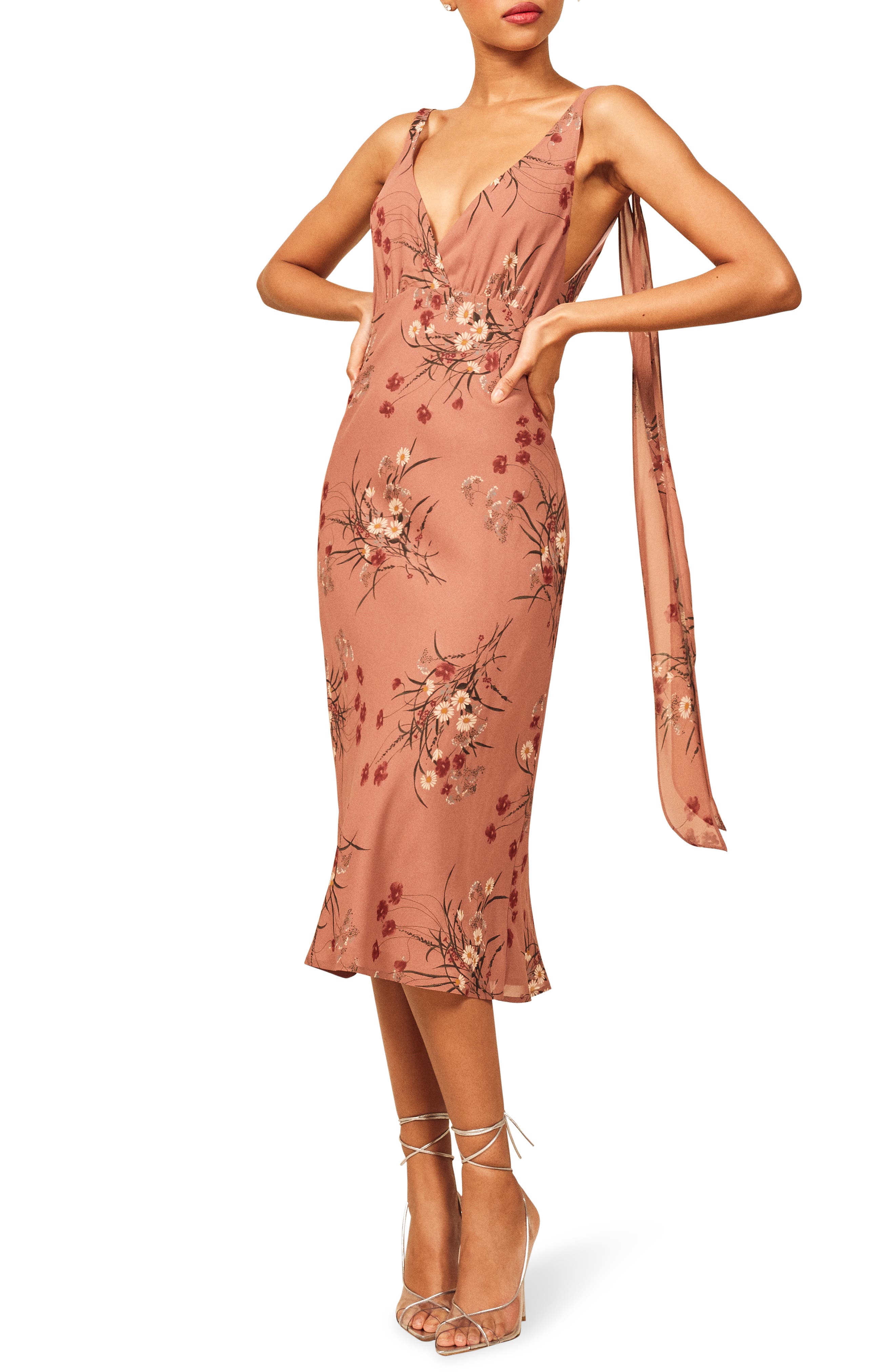 Reformation Venezia Dress, Pink