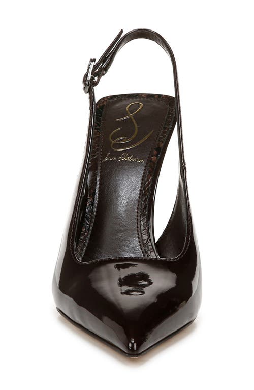 Shop Sam Edelman Odette Slingback Pointed Toe Pump In Rich Chocolate