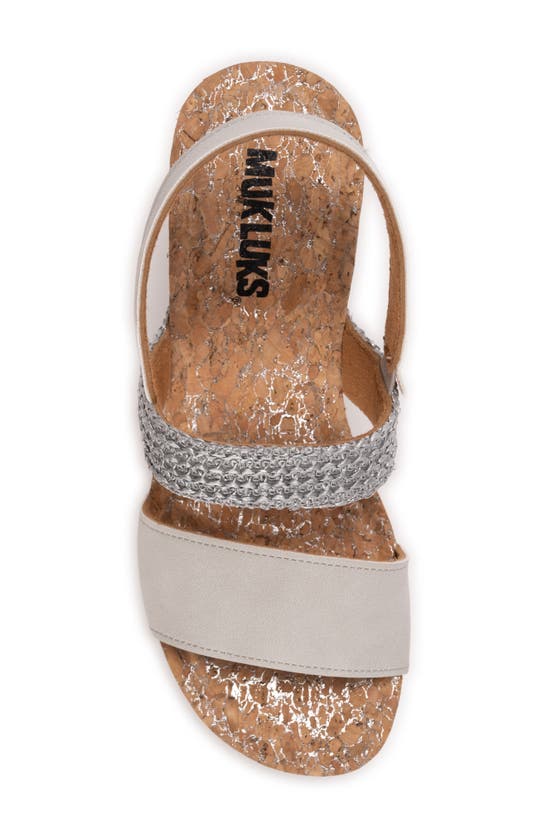 Shop Muk Luks Wendy Platform Wedge Sandal In Silver