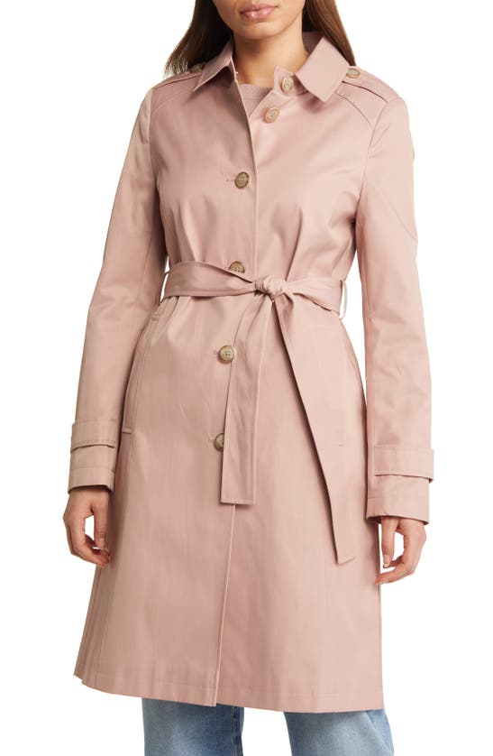 Via Spiga Water Repellent Trench Coat In Blush