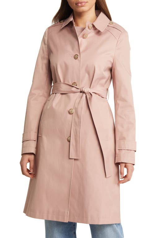 Water Repellent Trench Coat in Blush