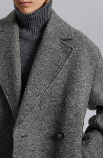  Other Stories belted wool coat in grey melange
