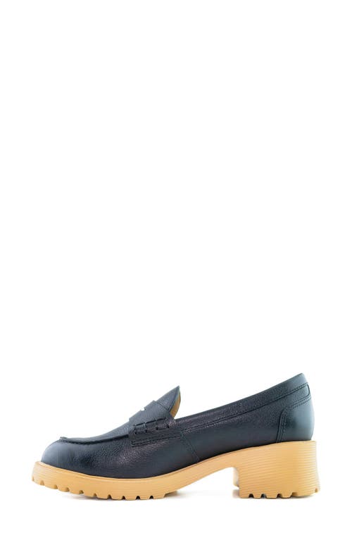 Shop Marc Joseph New York Camden Street Penny Loafer In Black Svelte Grainy