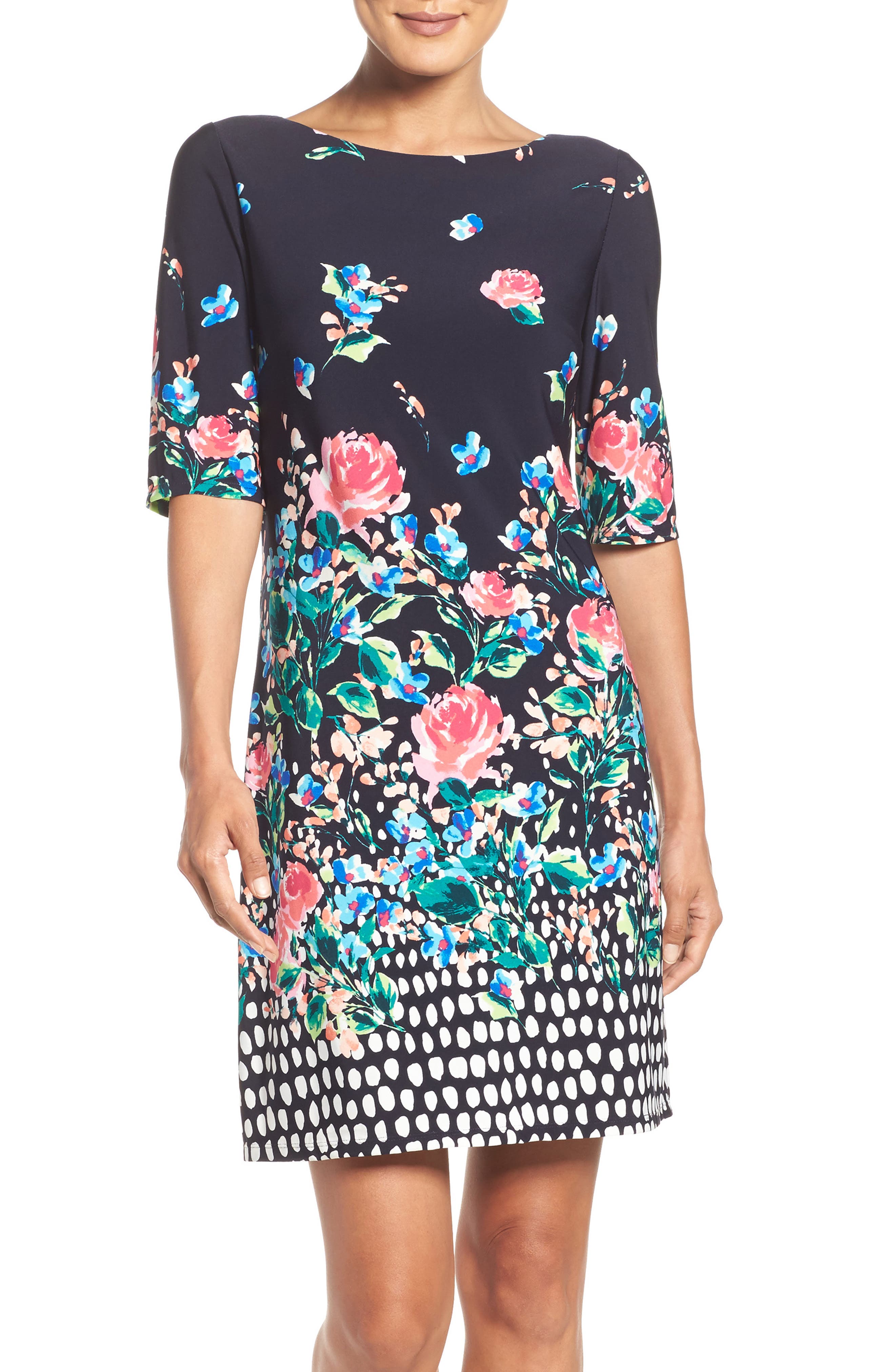 eliza j jersey shift dress